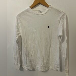 Polo by Ralph Lauren White Long Sleeve Shirt Boys Sz 14-16 Sz Large Classic
